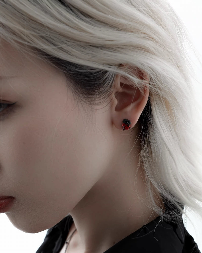 Dark Rose Earrings
