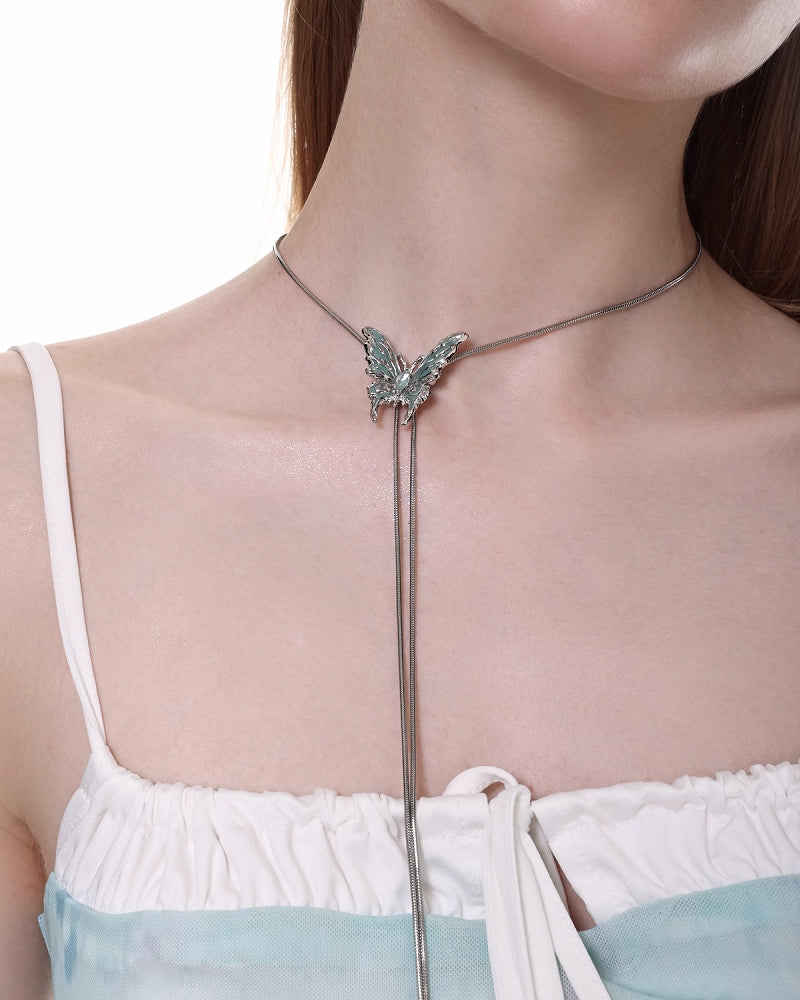 Xeno-Butterfly Pull Out Necklace