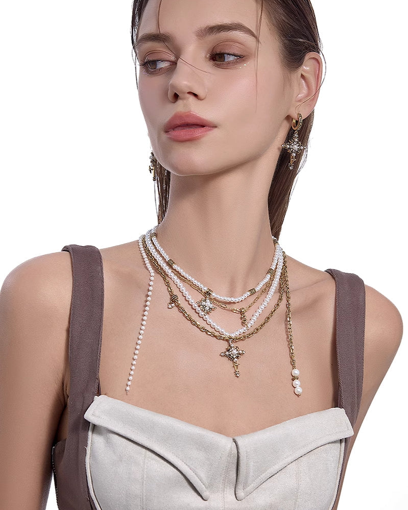 Nostalgia Layer Cross Necklace