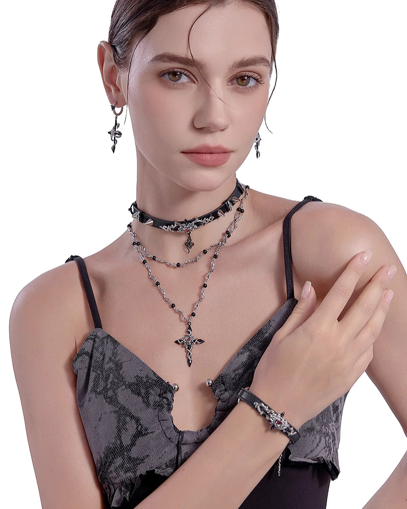Thorn Rose Snake Choker & Necklace