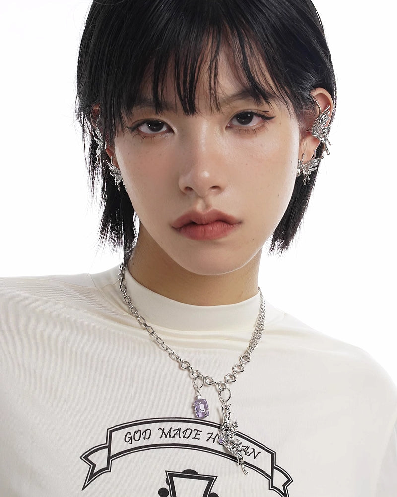 Biochemical Butterfly Cuff & Earrings