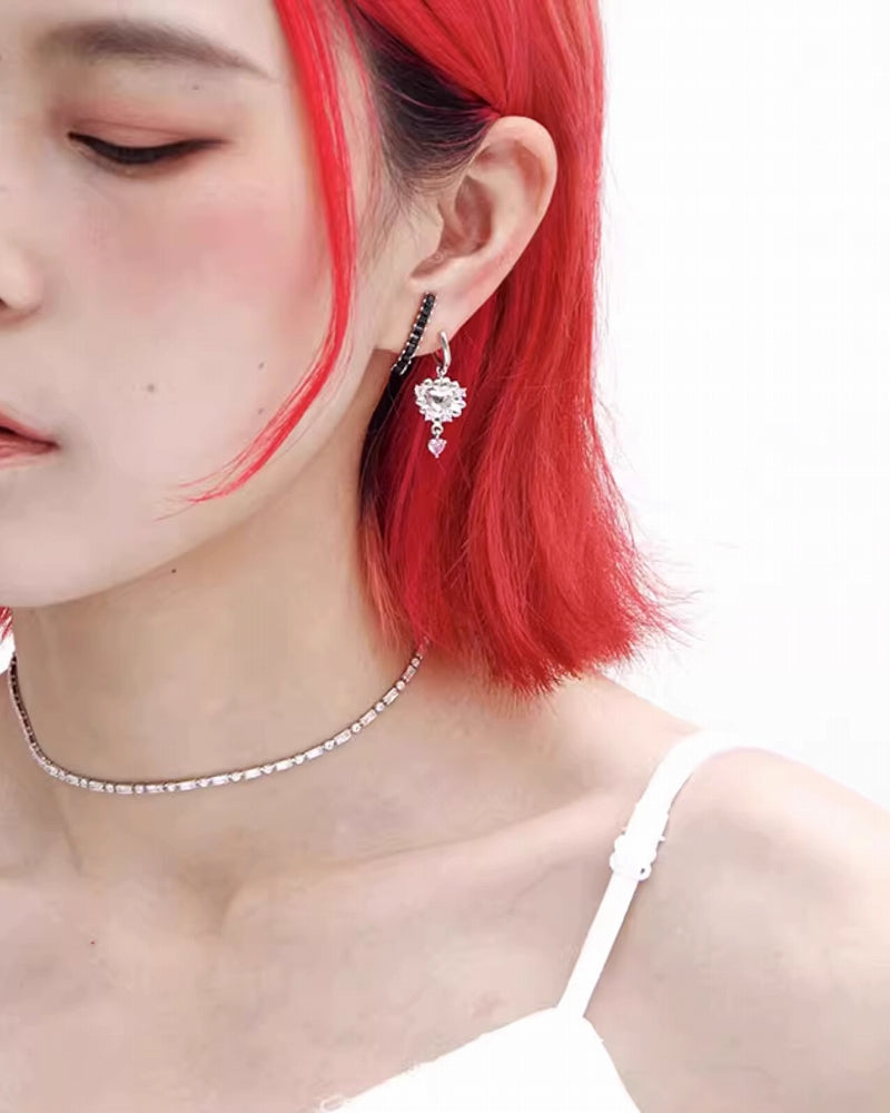 Pink Heart Earrings
