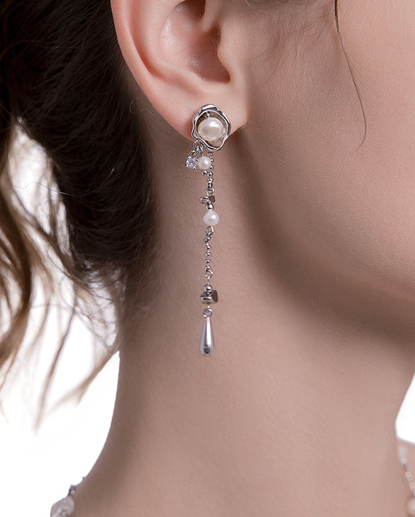 Pearl Tassel Earrings