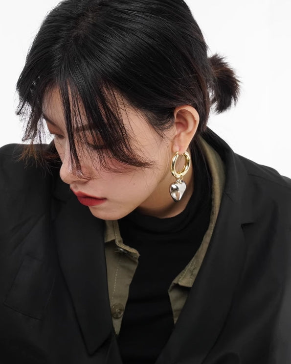 Heart Shape Circle Love Earrings