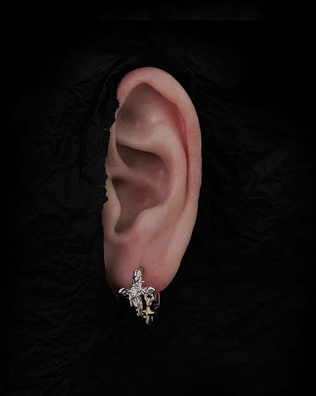 Talmud Cross Earrings