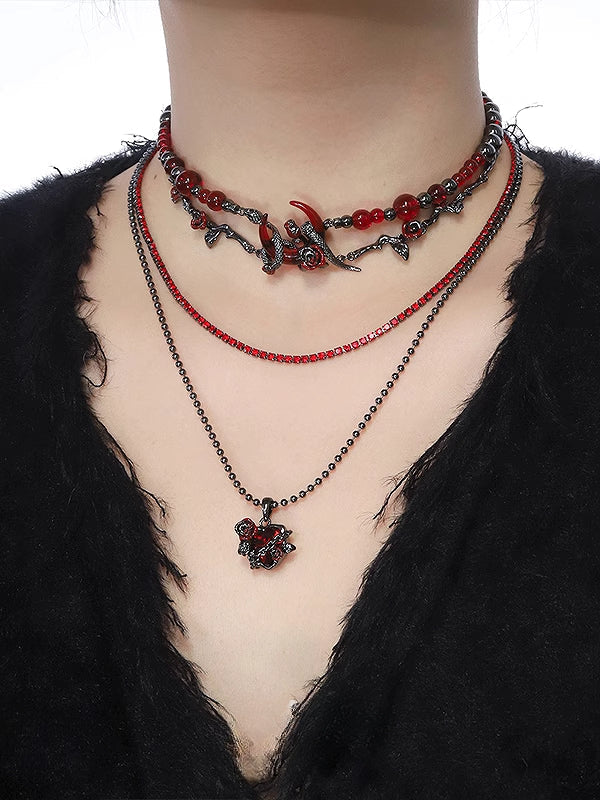 Snake Dance Rose Choker & Necklace