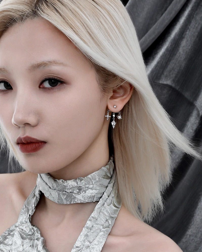 Twin Snake Cross Earrings