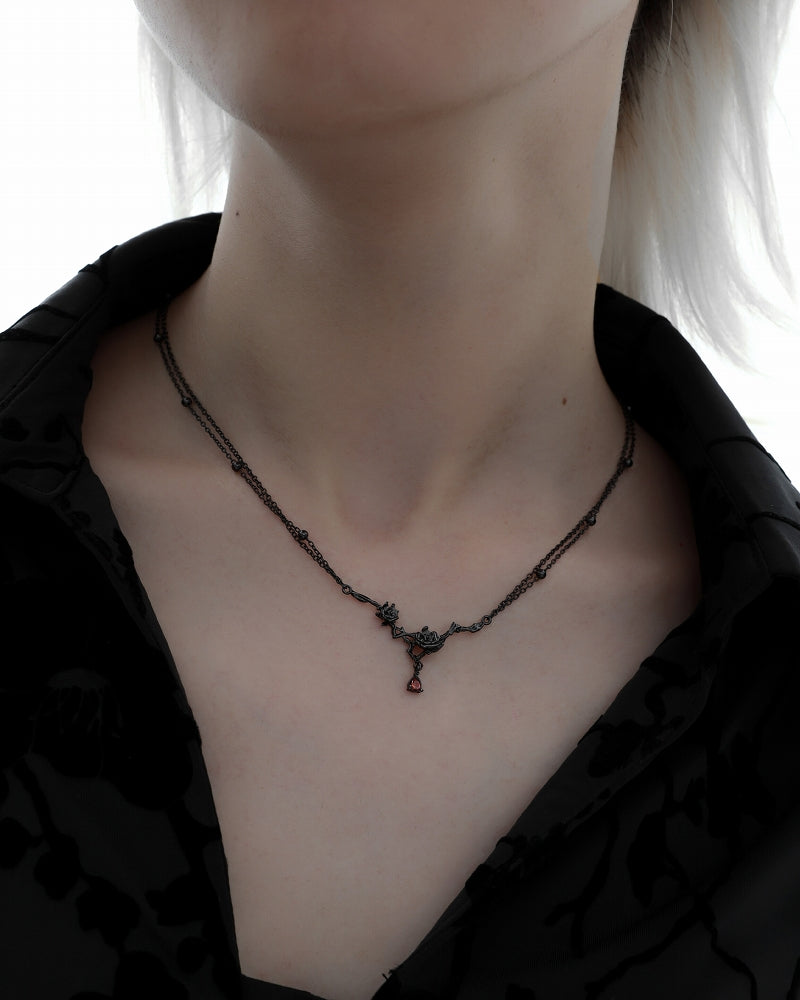 Dark Rose Layer Necklace