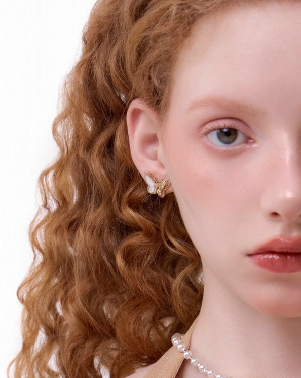 Golden Butterfly Earrings 02
