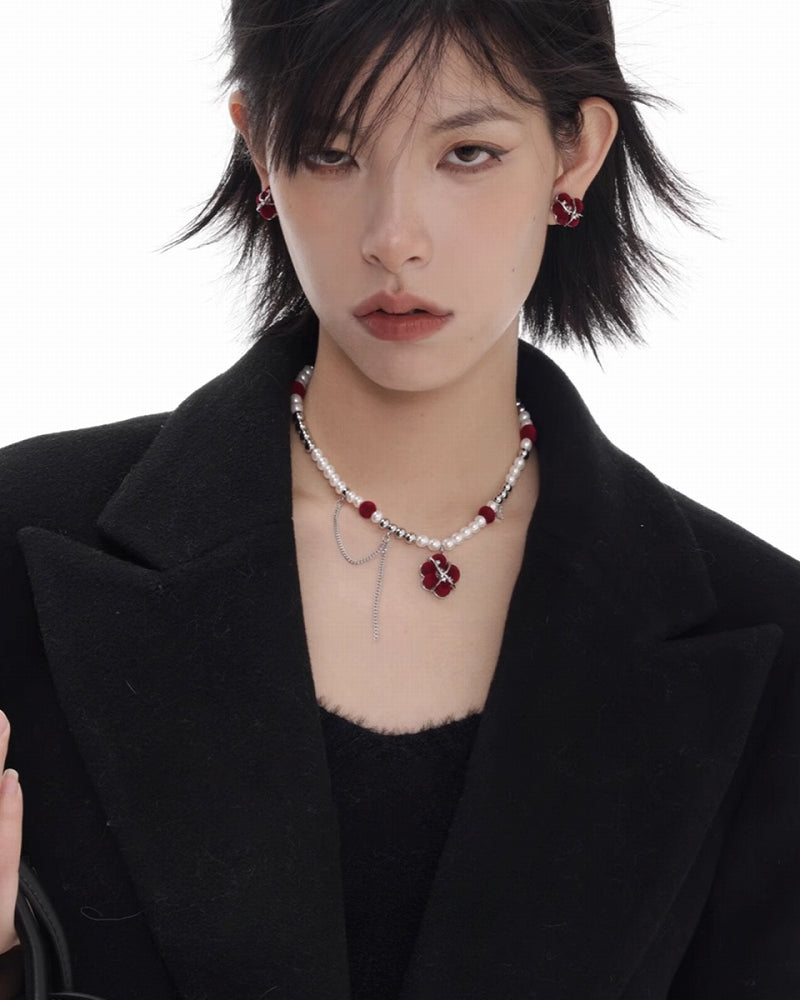 Flocking Red Queen Necklace