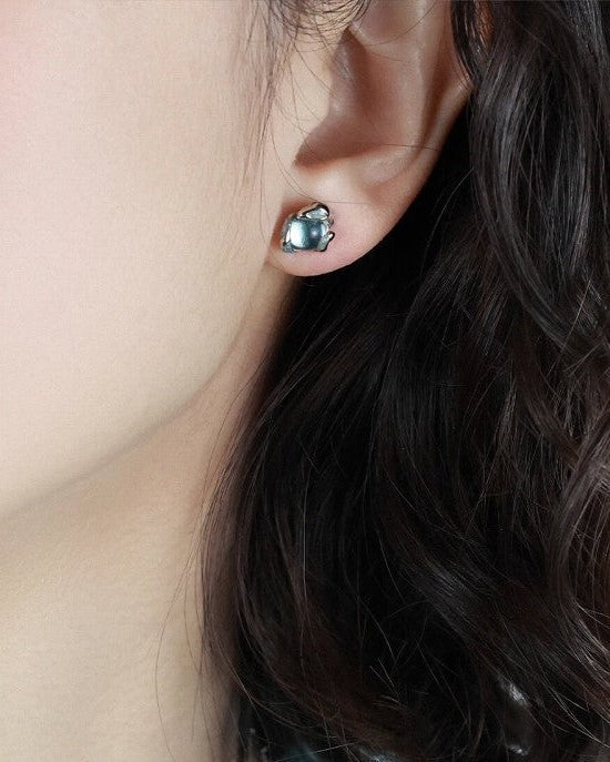 Blue Rain Snake Earrings
