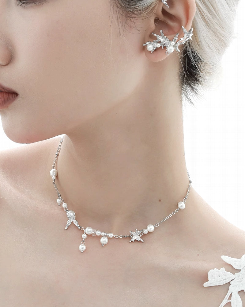 Butterfly Bubble Pearl Necklace