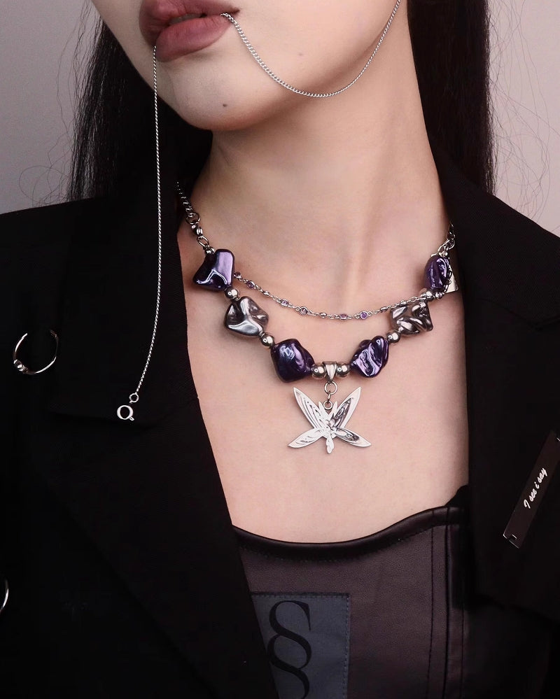Apocalypse Butterfly Layer Necklace