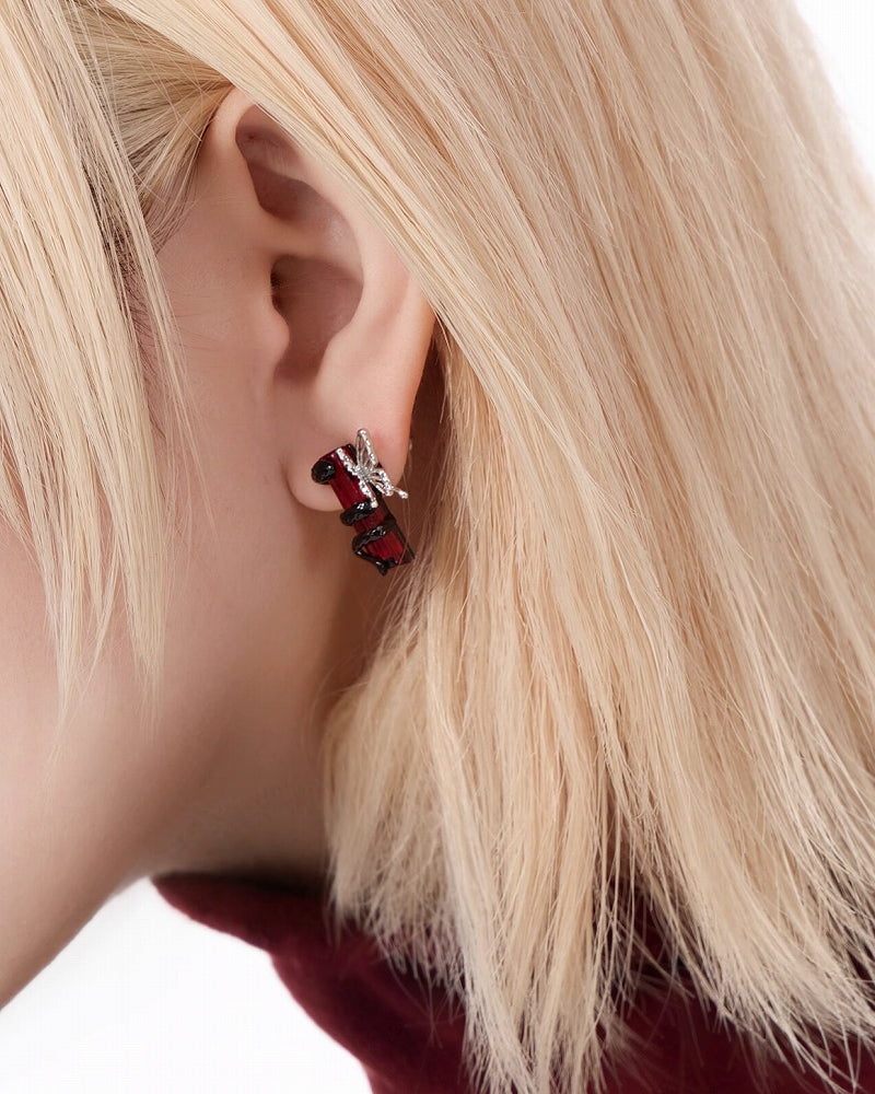Snake Butterfly Earrings