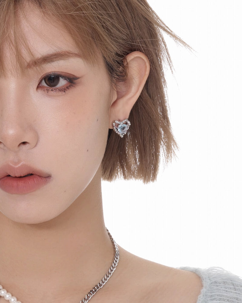 Binding Heart Color Rope Earrings