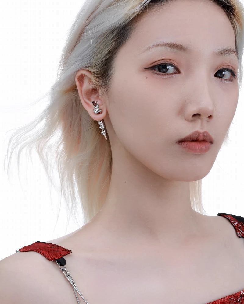 Forbidden Rose Red Earrings