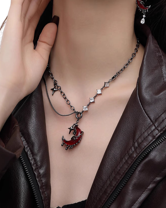 Red Moon Necklace