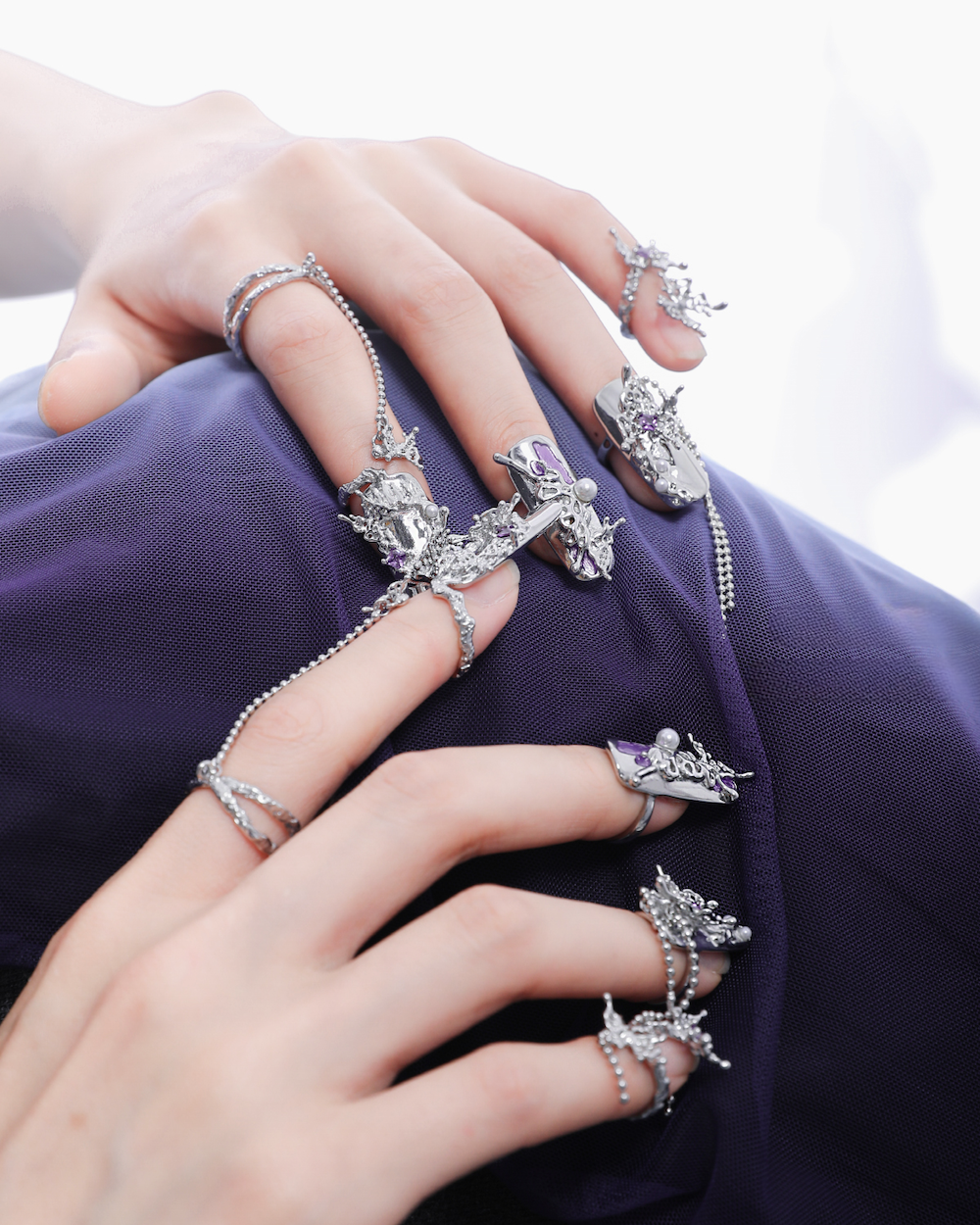 Purple Fairy Claw Ring