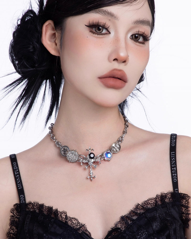 Pirate Skull Cross Necklace