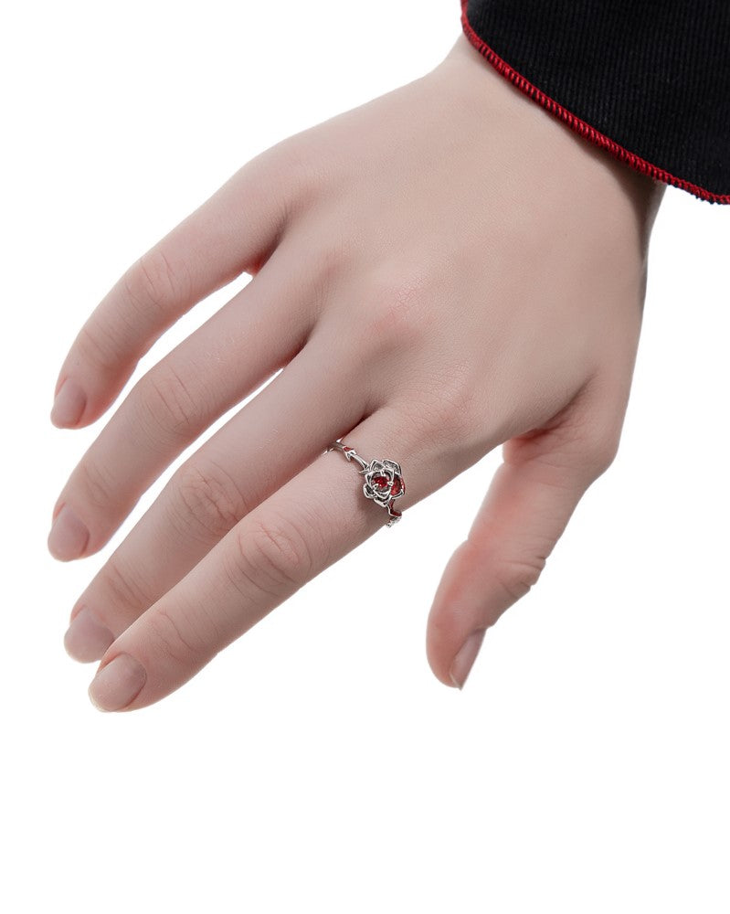 Thorny Rose Flower Ring