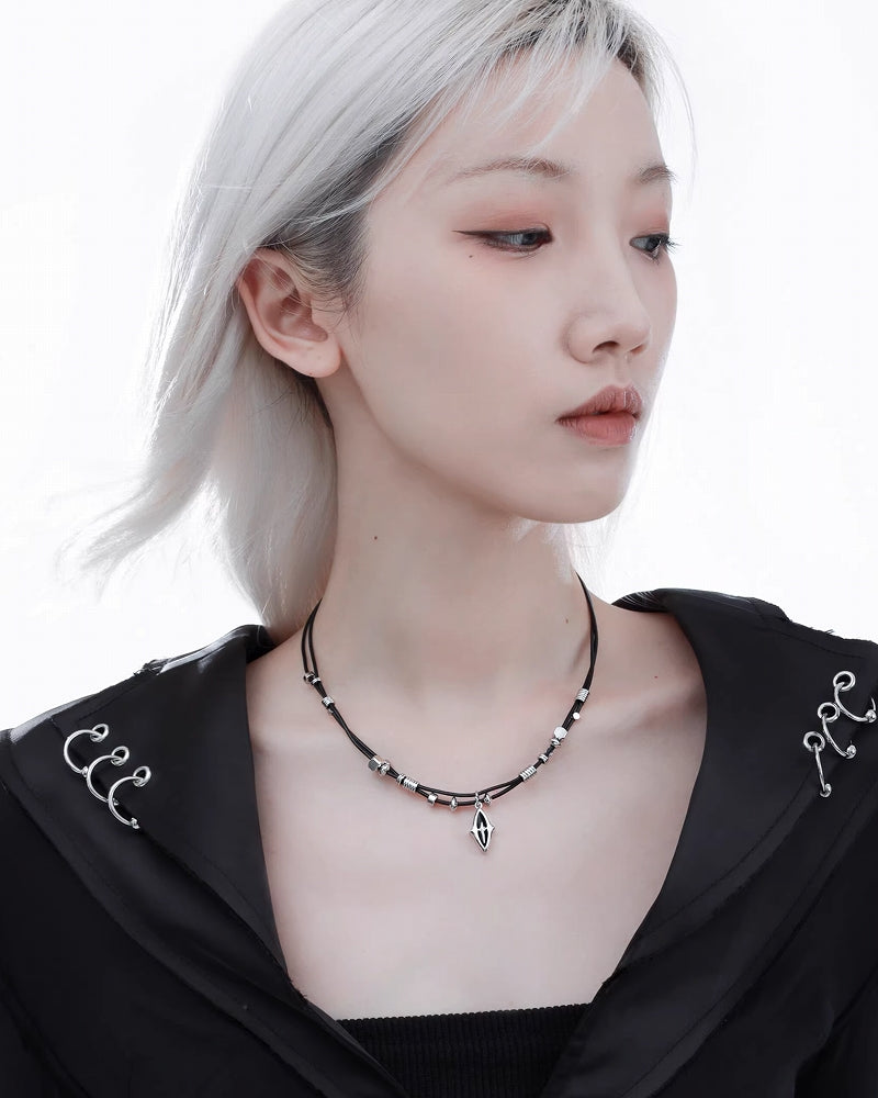 Dark Realm Leather Rope Necklace