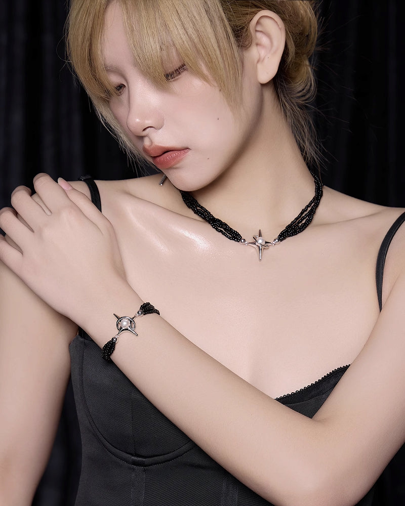 Vintage Pearl Star Layer Bracelet