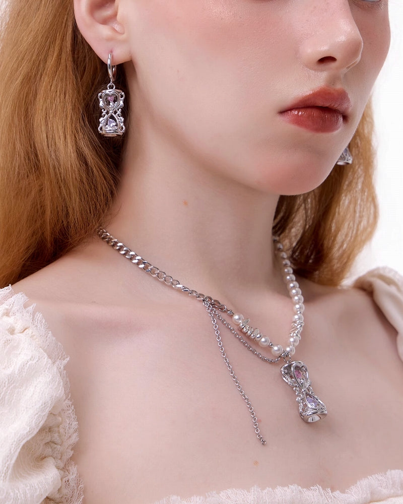 Hourglass Earrings & Hairpin