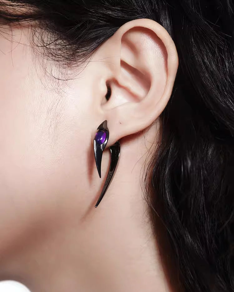 Cosmic Scorpion Long Rivet Earrings