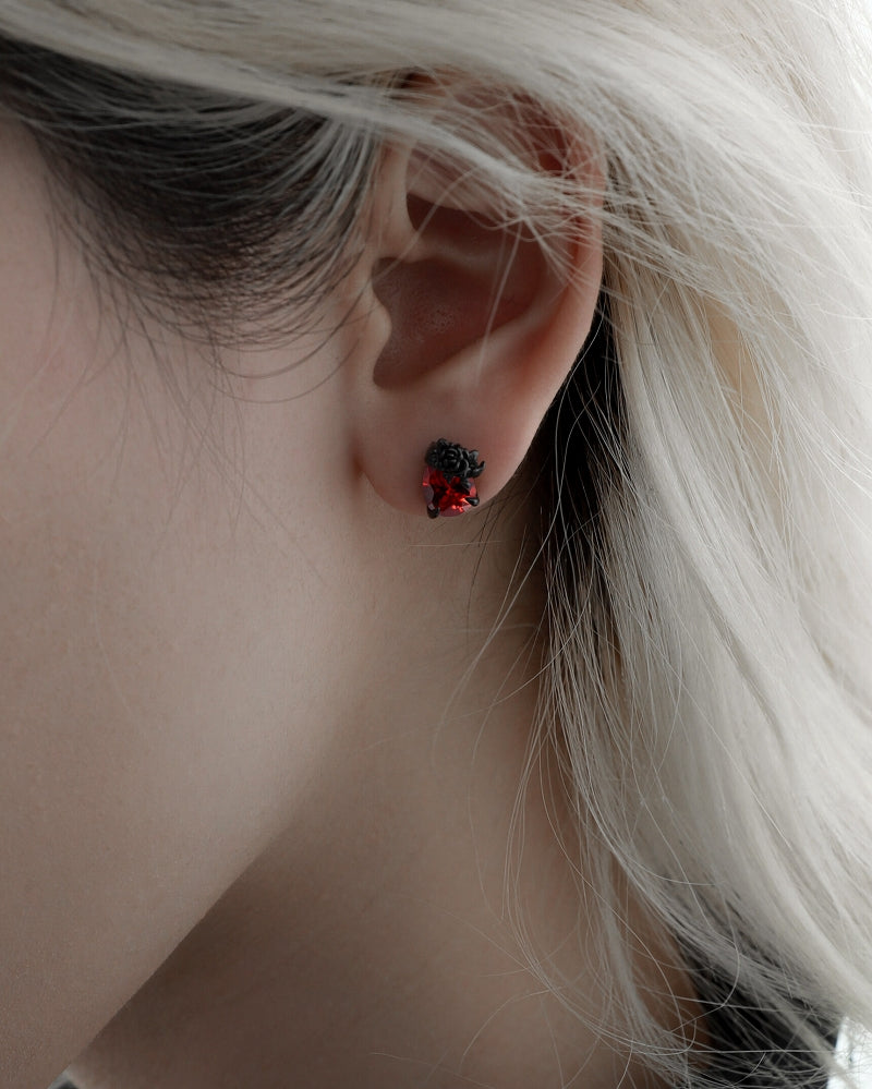 Dark Rose Earrings