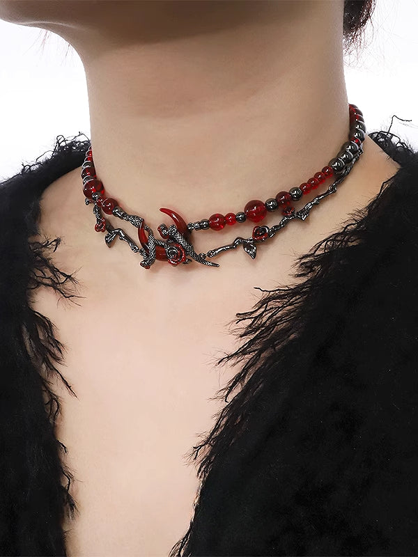 Snake Dance Rose Choker & Necklace