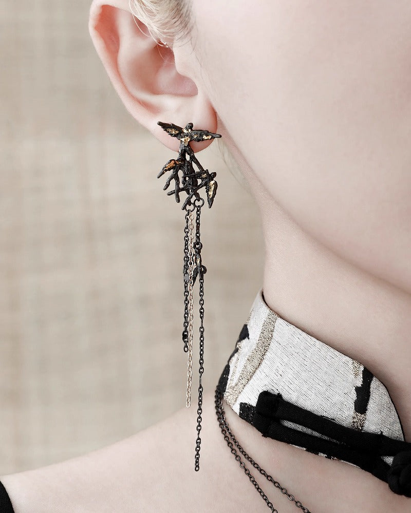 Swallow Tassel Earrings