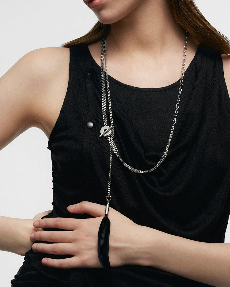 Flower Power Feather Necklace