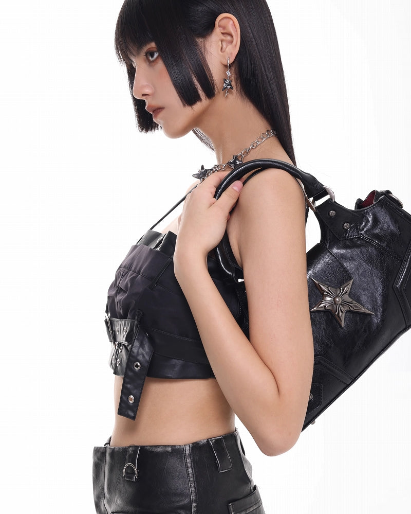 Virus Black Star Earrings
