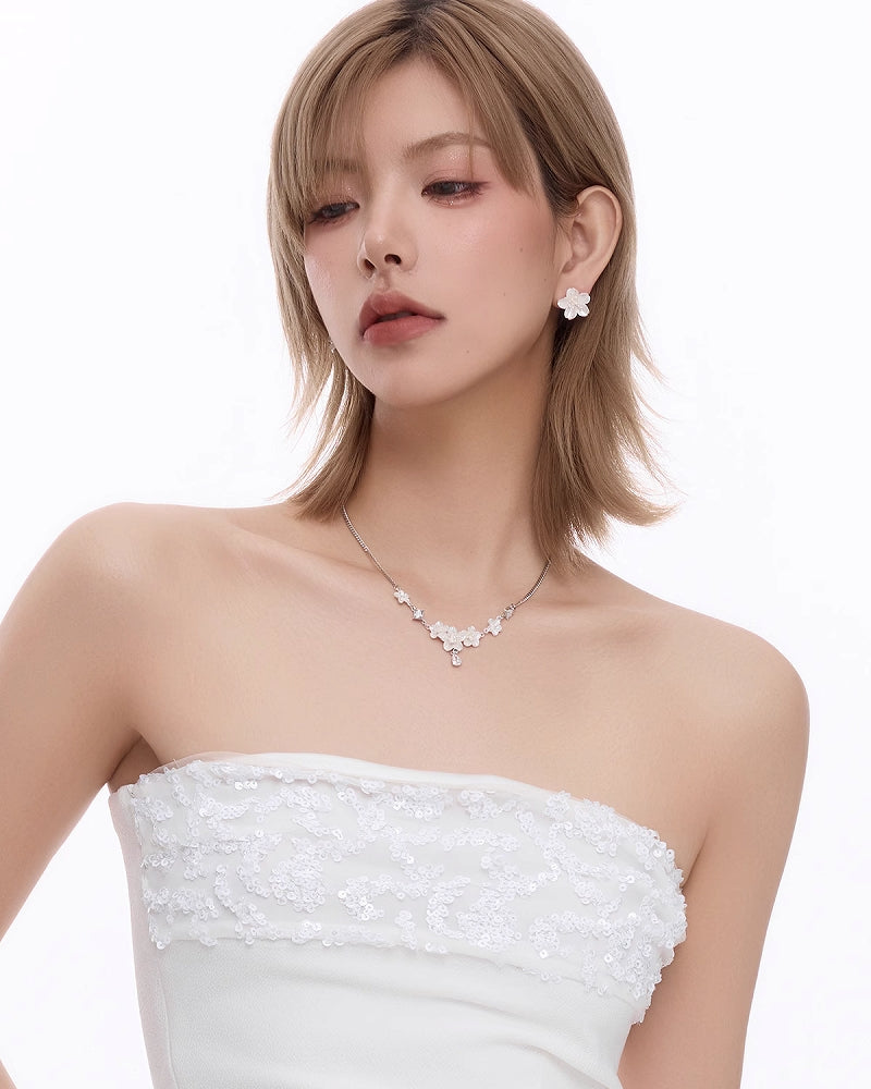 Night Sakura Flower Earrings