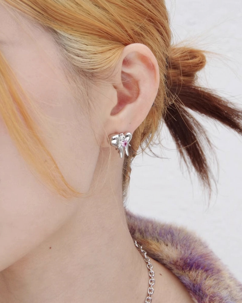 Cool Teeth Love Asymmetrical Earrings