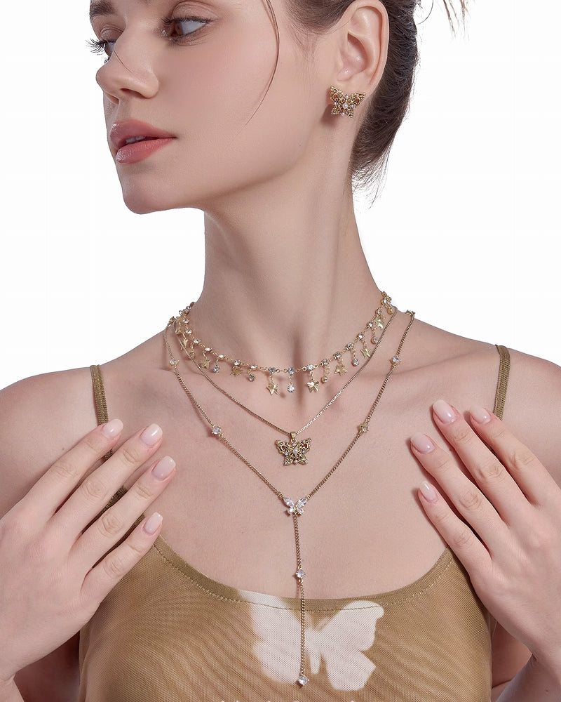 Nostalgia Butterfly Layer Necklace