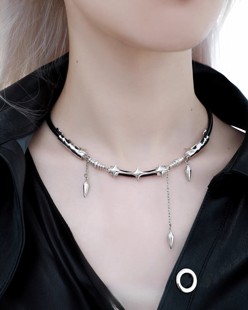 Dark Realm Leather Cord Necklace