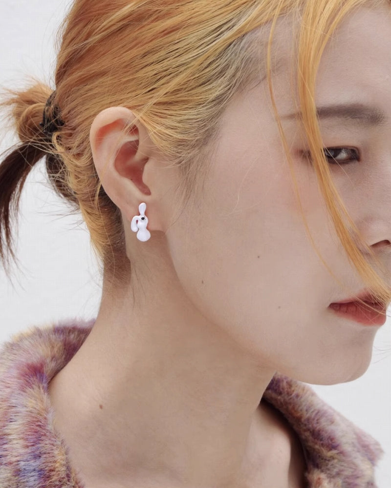 Little White Rabbit Earrings