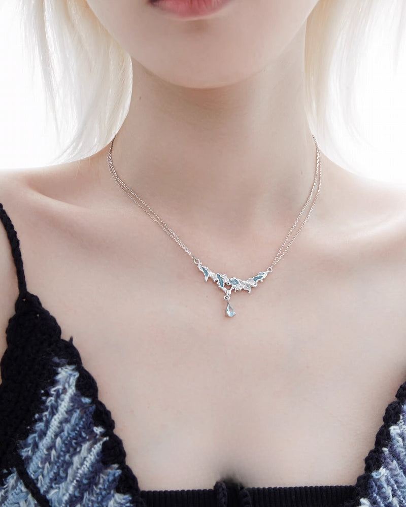 Ice Century Double Layer Sea Necklace
