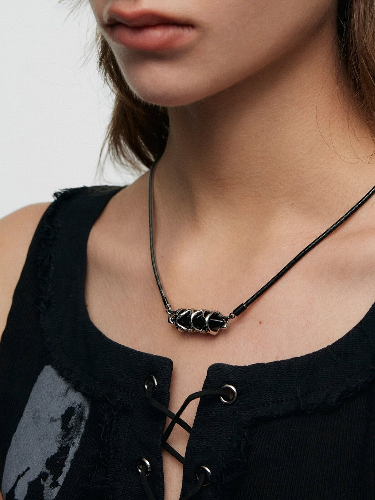 Rock Bandana Star Cone Necklace