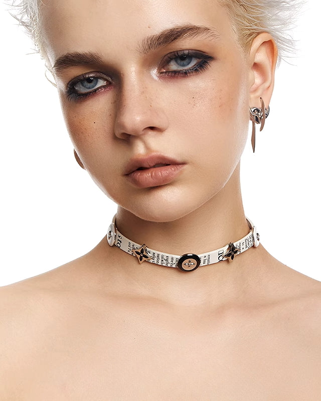Star Pictorial Button Choker