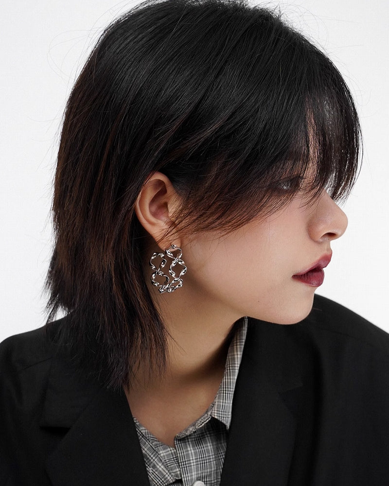 Circle Double Helix Earrings