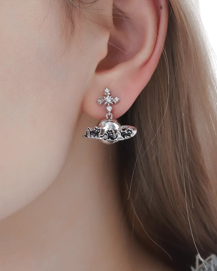 Meow Symphony Planet Earrings