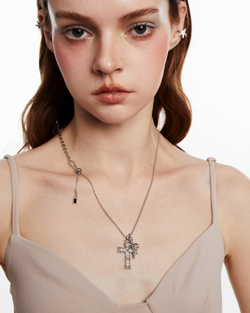 Star Trail Cross Necklace 02