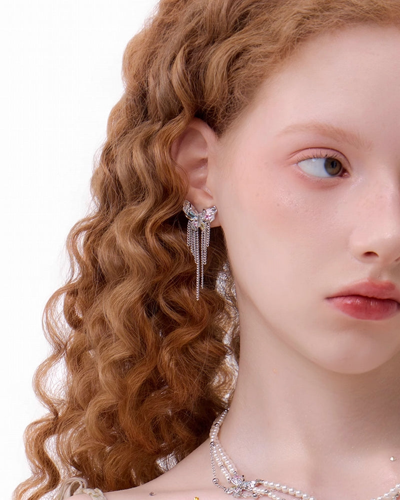 Butterfly Gummy Tassel Earrings