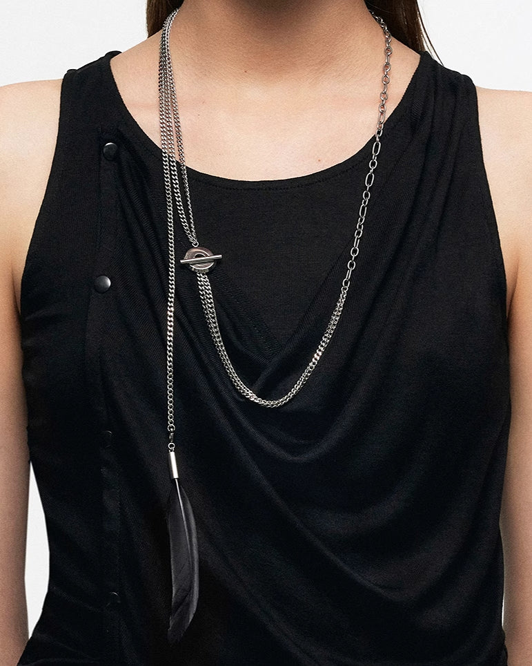 Flower Power Feather Necklace