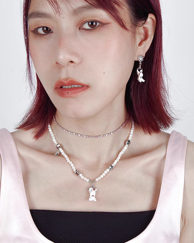 Rabbit With Red Turban Necklace