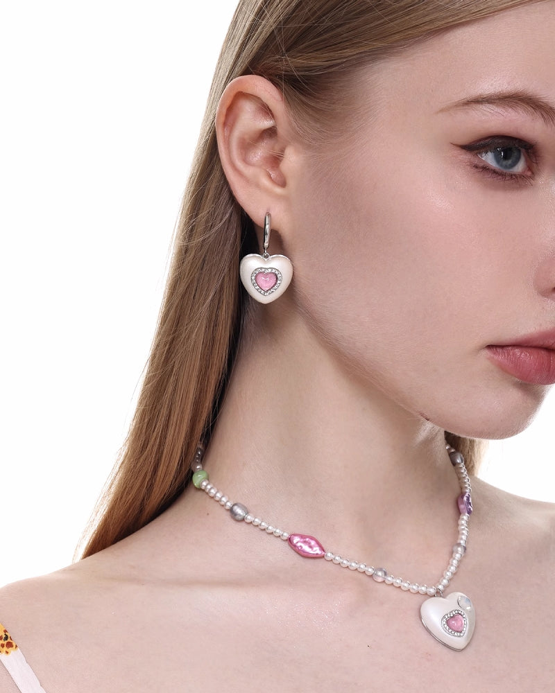 Cat Eye Heart Earrings
