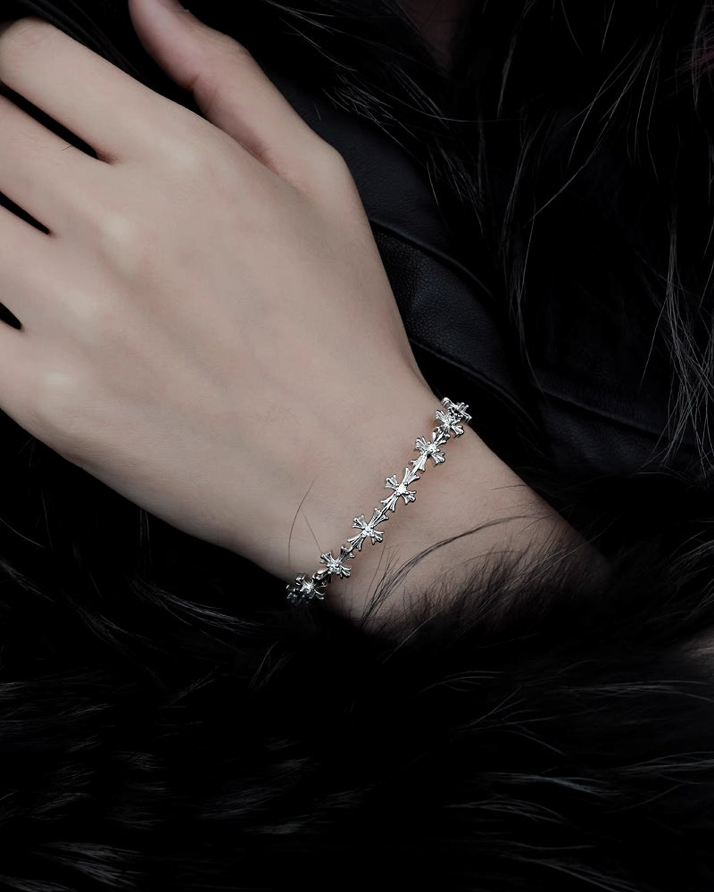 Cross Open Bracelet