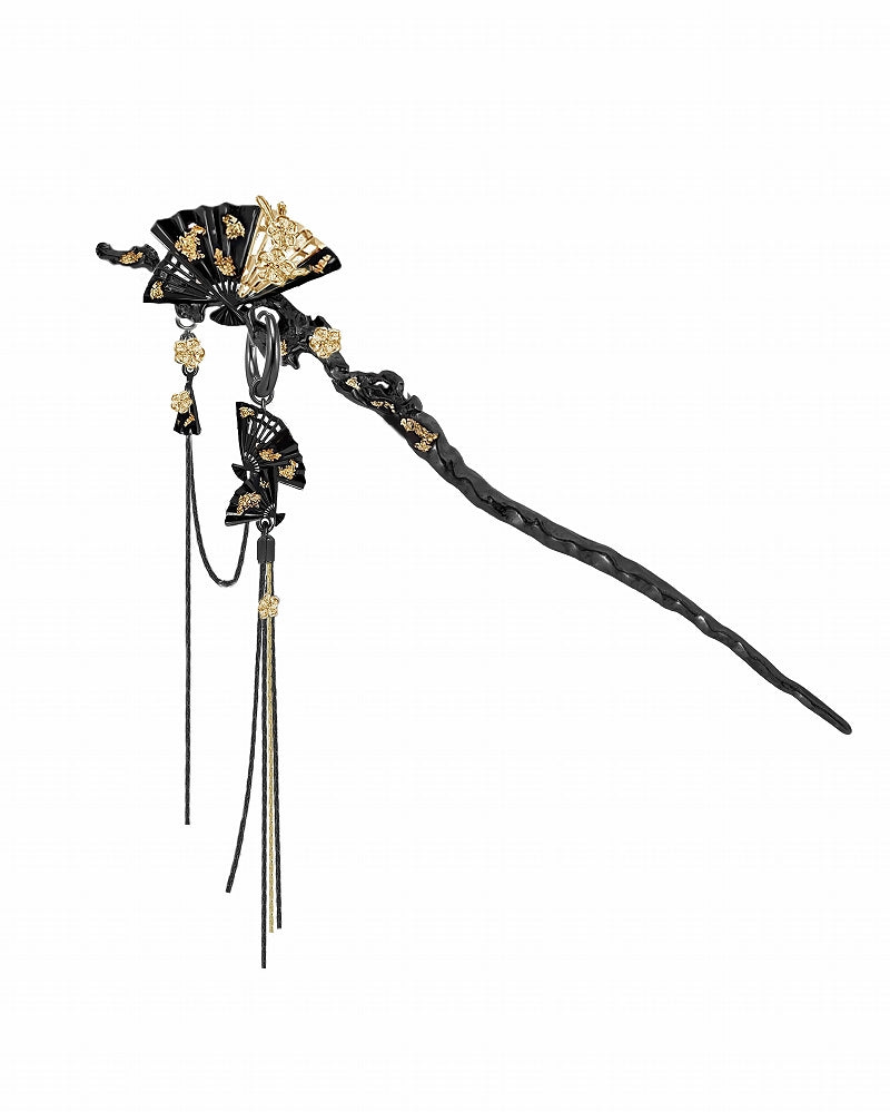 Fragrance Fan Flower Tassel Hairpin